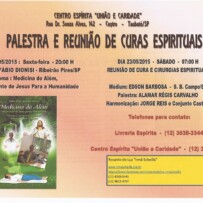 Palestra e Reunião de Cura Espiritual em TAUBATÉ/SP