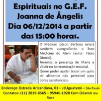 Consulta e Cirurgia Espiritual G.E.F Joanna de Angêlis